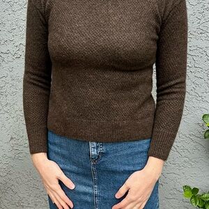 Quince Brown Crew Neck Sweater